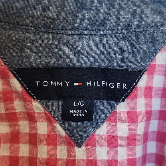 Tommy Hilfiger Pink Gingham Button Down Shirt - Picture 3 of 5